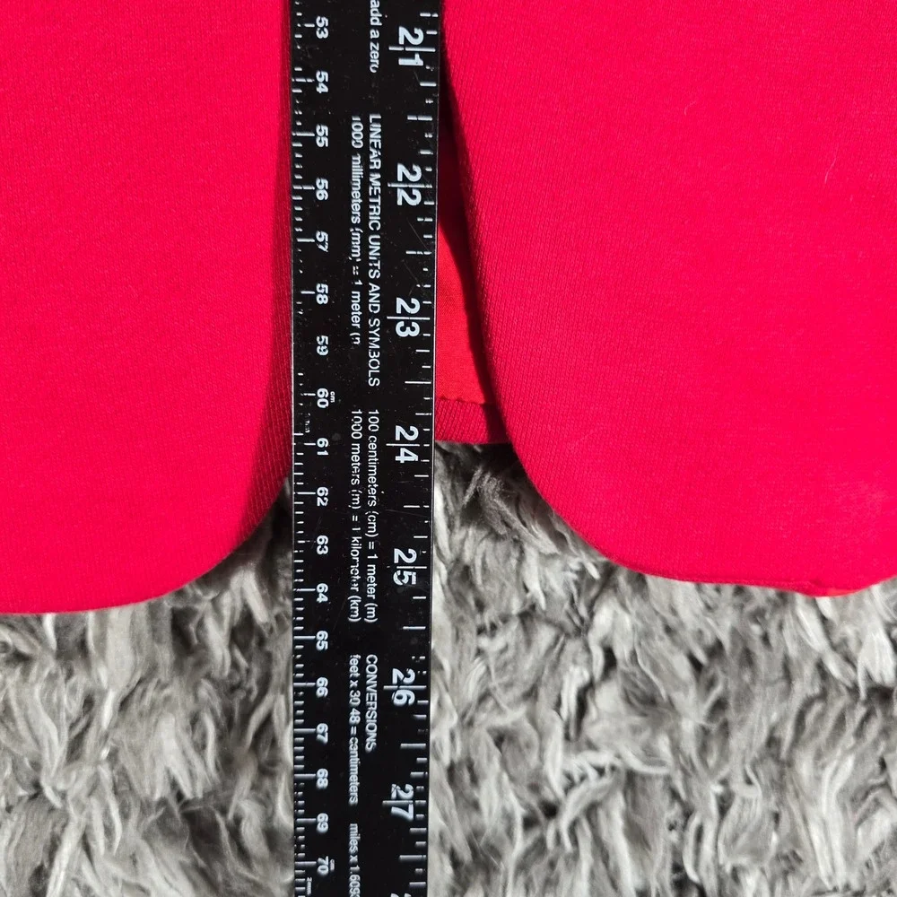 Gibson Womens Red Notchless Single Button Blazer GT10564W Petite Medium NWT